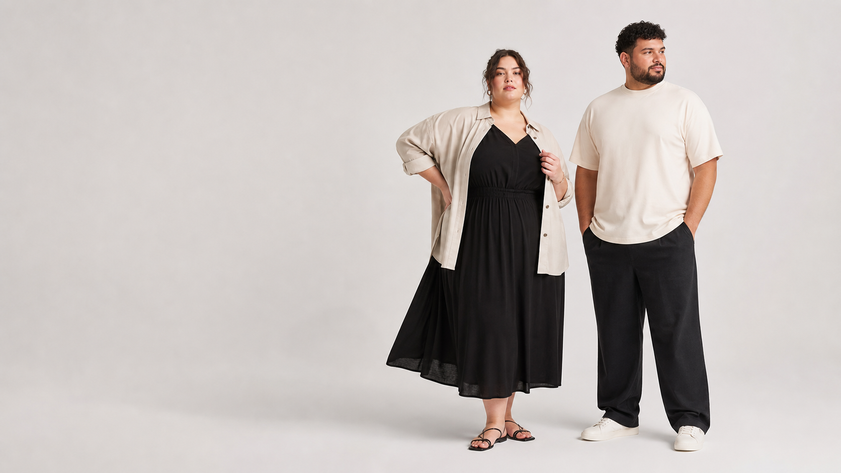 Vera Curve kadın ve erkek koleksiyonundan iki model